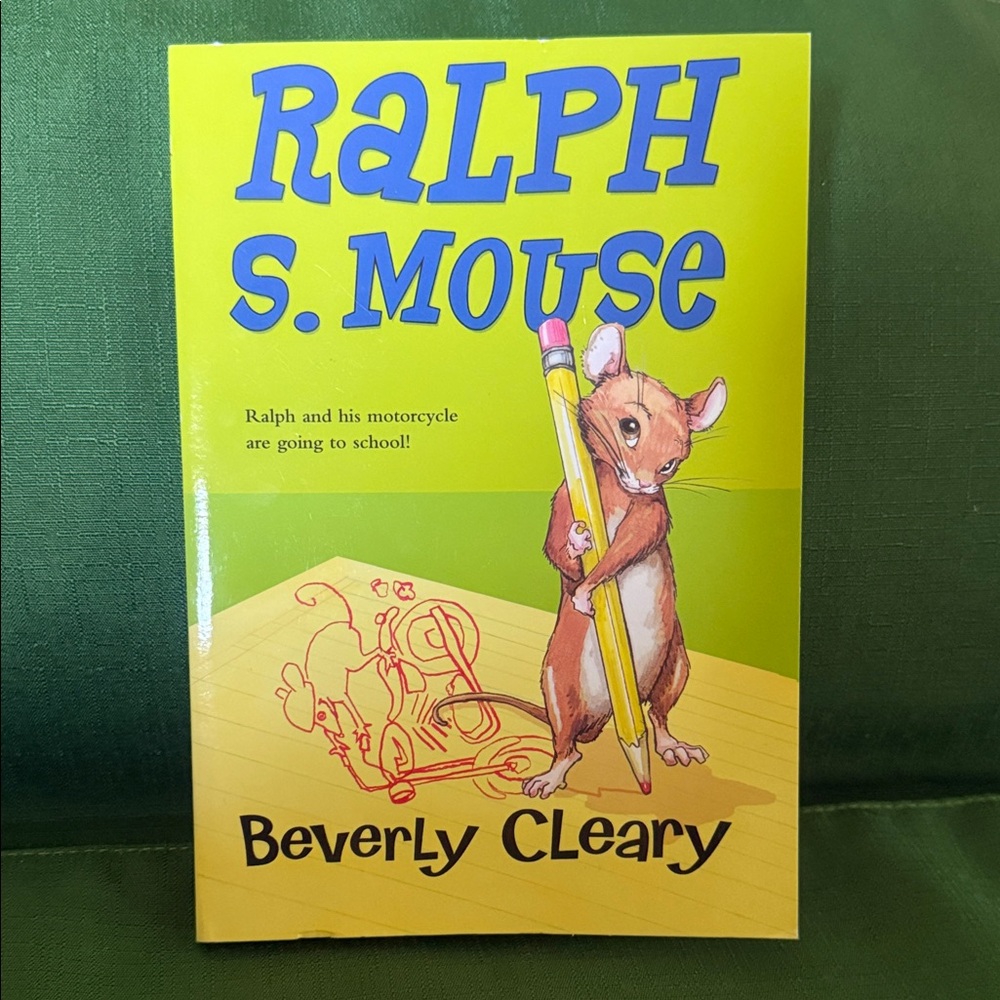 Ralph S. Mouse by Beverly Cleary Book - Bright Yellow & Green Cover